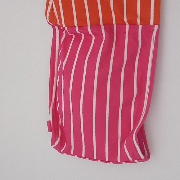 Tommy Hilfiger Sail Away Striped Bandeau Bikini Top Pink Orange M - Picture 5 of 11